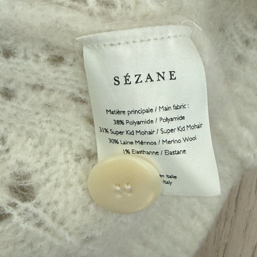 Sezane Joia Cardigan Écru. - Size XL - Picture 6 of 11